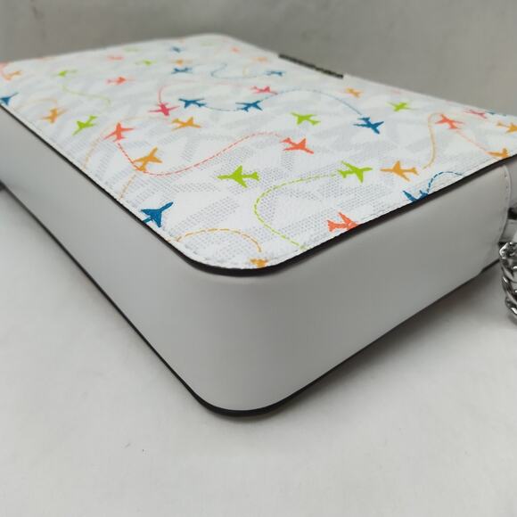 Michael Kors Jet Set Multicolor Leather Airplane Printed Crossbody Bag - NWT - Picture 14 of 14